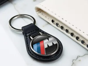BMW Portachiavi Pelle Perso Nomi Incisi Regalo